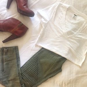 Frye Harlow Campus Booties Size 7.5 Cognac